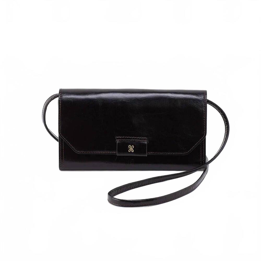 NEW HOBO women's romy wallet crossbody bag in black